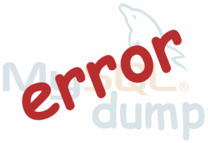 mysqldump error